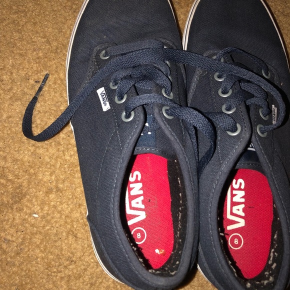 NAVY BLUE VANS W/ LACE - Picture 2 of 4